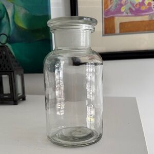 Apothecary Jar with Glass Stopper Vintage Inspired